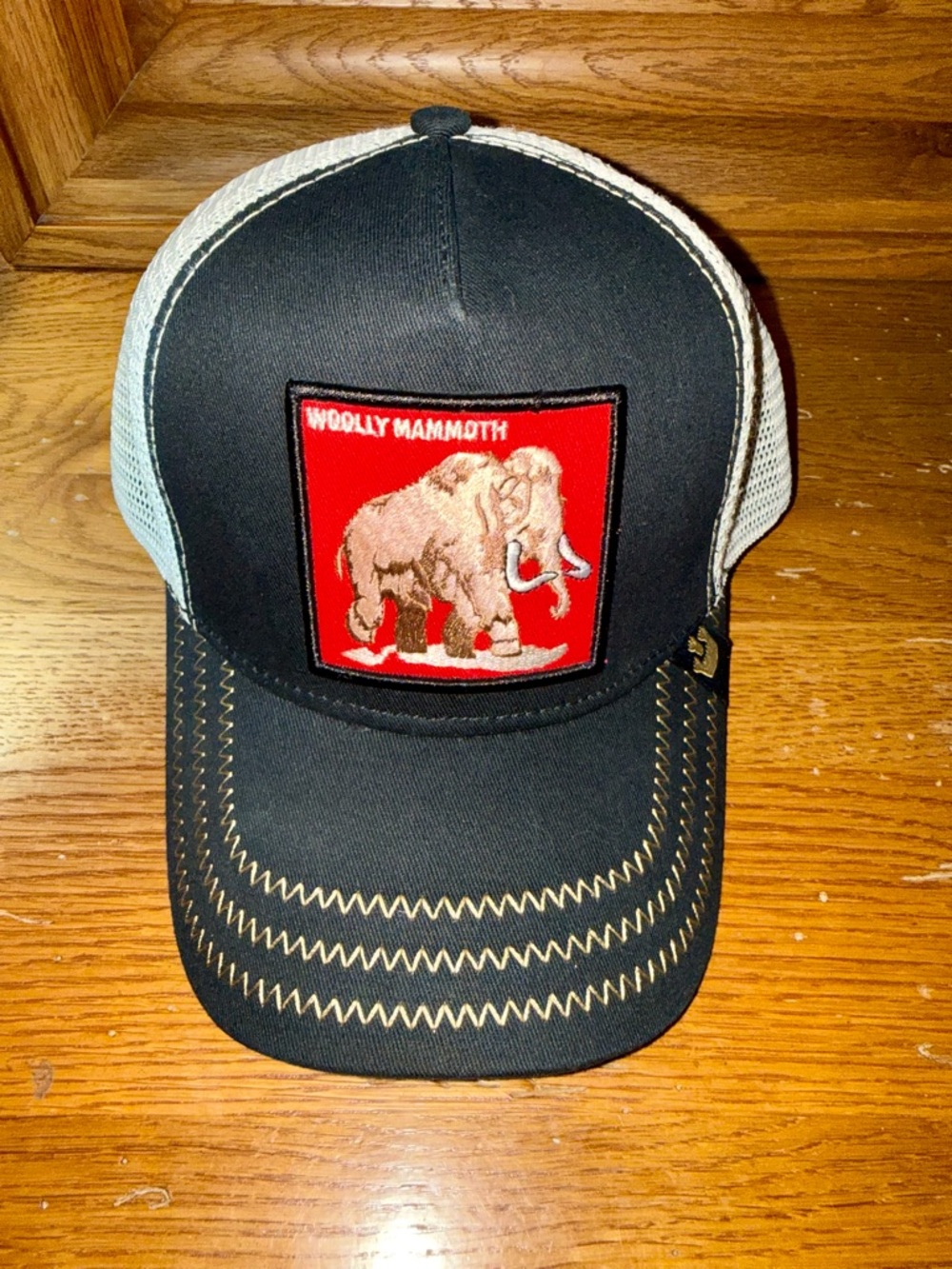 Goorin Brothers Woolly Mammoth Patch Trucker Hat - Black & White